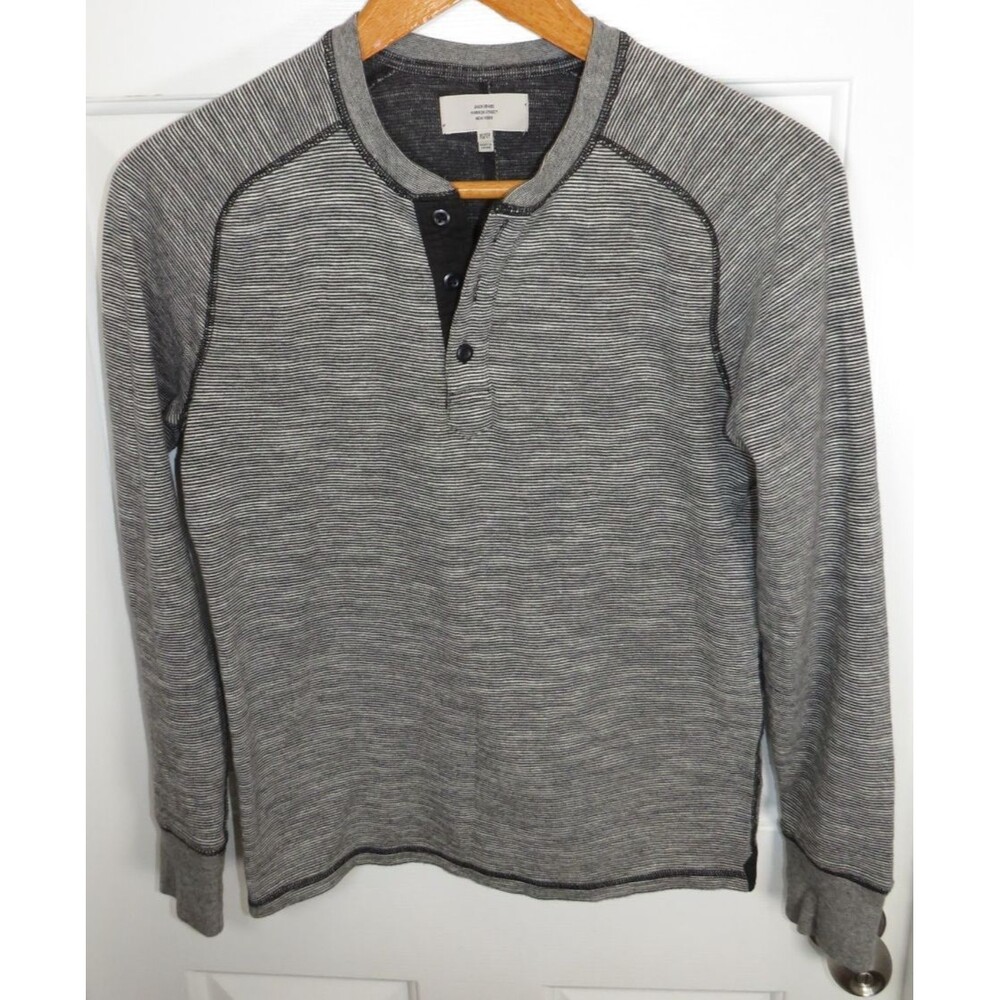 Jack Spade Warren Street Striped Long Sleeve Henley Shirt Men's Size XS
